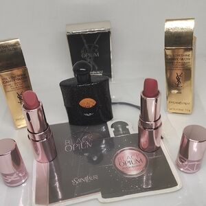 ✨️Yves Saint Laurent Black Opium Dabber with Pink Lipsticks & YSL Necklace